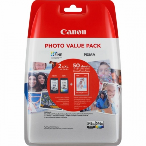 Canon (8286B006) Rašalinių kasečių komplektas PG-545XL/CL-546XL+Photo Paper Value Pack
