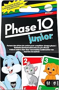 Ecost prekė po grąžinimo Mattel Games GXX06 - Phase 10 Junior kortų žaidimas, nuo 4 metų