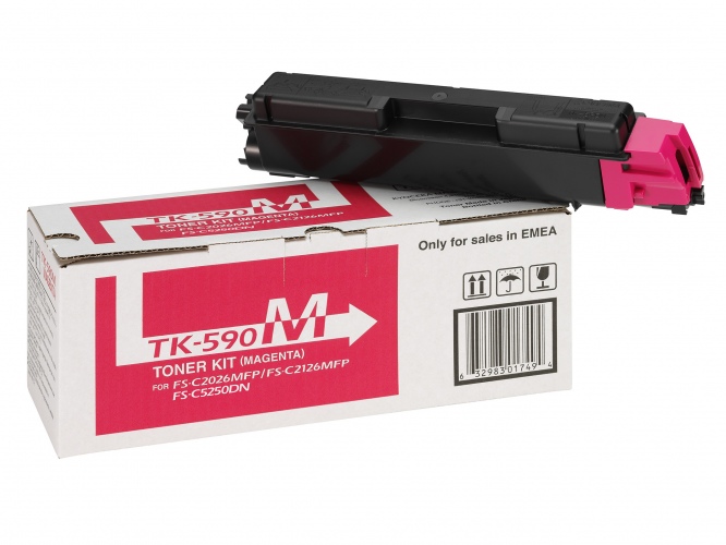 Kyocera TK-590M (1T02KVBNL0) Toner Cartridge, Magenta