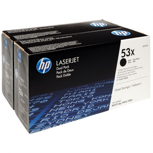Черный картридж HP Q7553XD № 53X, двойной пакет (Q7553XD) EOL