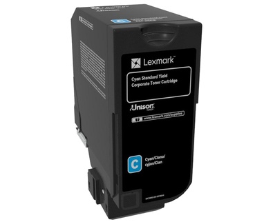 Lexmark 74C2SC0 Lazerinė kasetė, Žydra Lexmark 74C2SC0 Lazerinė kasetė, Žydra