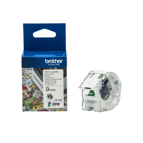 Brother CZ1001 (CZ-1001) Label Tape Roll Cassette, 9mm, 5m