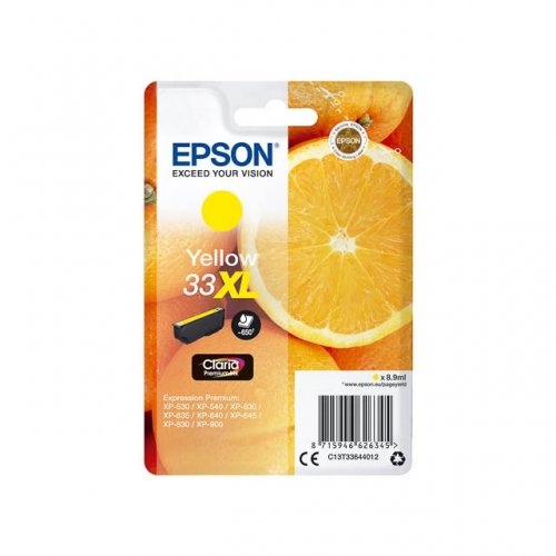 Epson No.33XL (C13T33644012), geltona kasetė