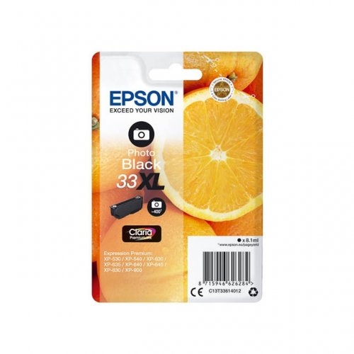 Epson No.33XL (C13T33614012), foto juoda kasetė