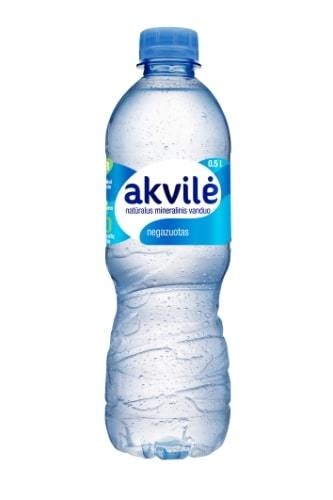 Natūralus mineralinis vanduo AKVILĖ negazuotas 0,5L, PET 12vnt (kaina su užstatu už tarą)