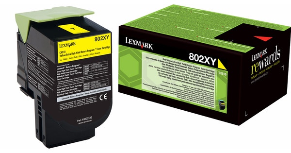 Lexmark 802YX (80C2XY0) Return, geltona kasetė