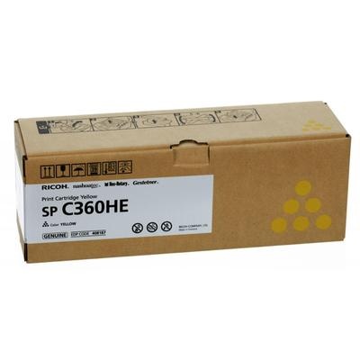 Ricoh SPC360HE (408187) Toner Cartridge, Yellow (SPEC)