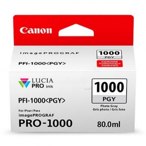 Canon PFI-1000PGY (0553C001) Original Photo, Gray