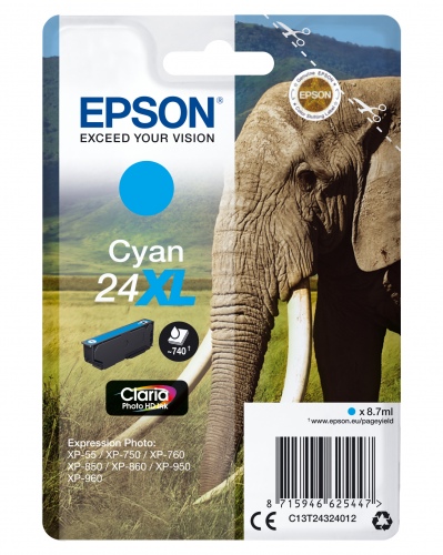 Epson Ink No.24 XL Cyan (C13T24324012)