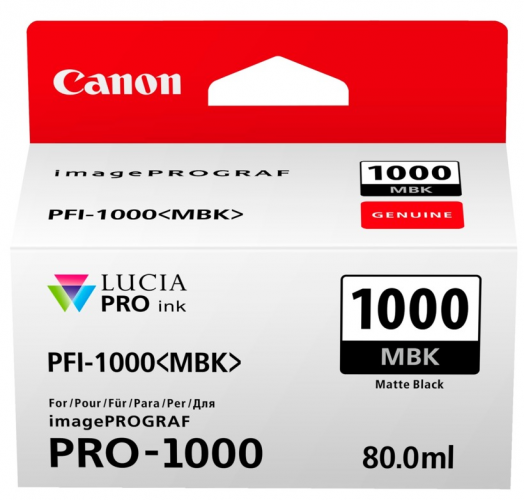 Canon PFI-1000MBK (0545C001), Mat Black