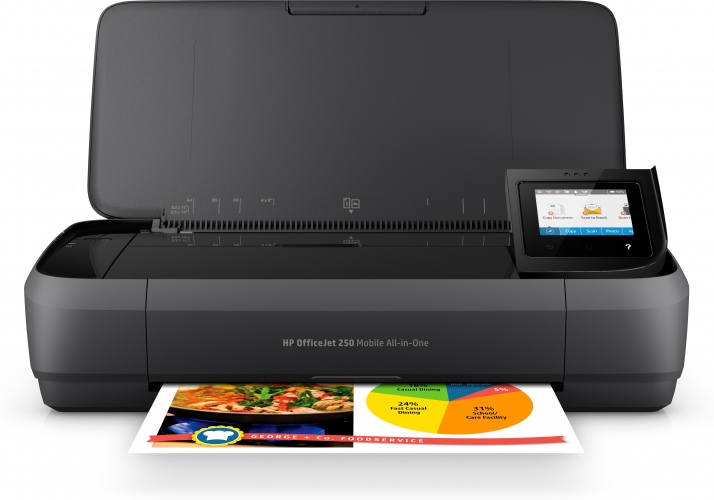 Принтер HP OfficeJet 250 мобильный A4, Wi-Fi, цветной, все в одном