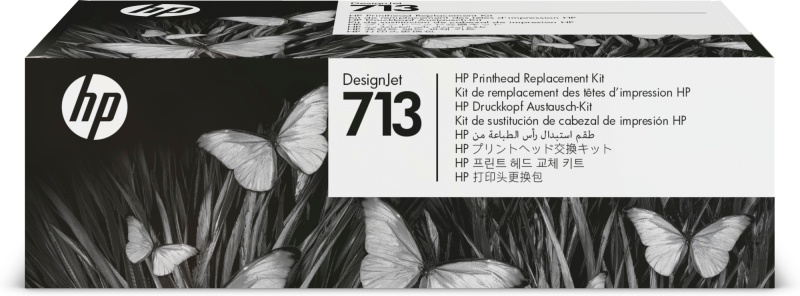 HP 713 (3ED58A) Printhead Replacement Kit, juoda, žydra, purpurinė, geltona
