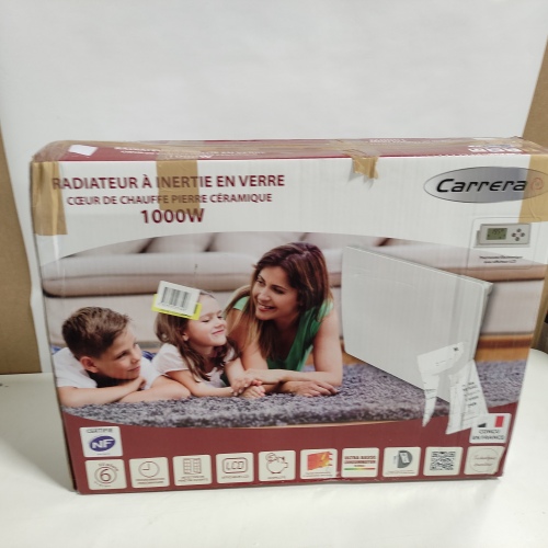Ecost prekė po grąžinimo Cayenne 49590 šildytuvas, keraminis stiklas LCD 1000 W, balta