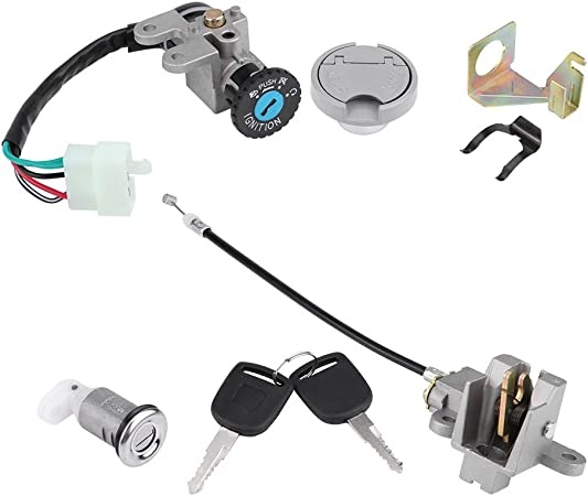 Ecost prekė po grąžinimo Kimiss 1 Set 5Pin Connector 2 Keys uždegimo užrakto raktų užrakto degalų da
