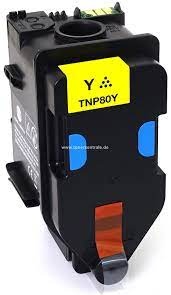 Konica Minolta TNP-80Y (AAJW252) Toner Cartridge, Yellow (9000 pages)