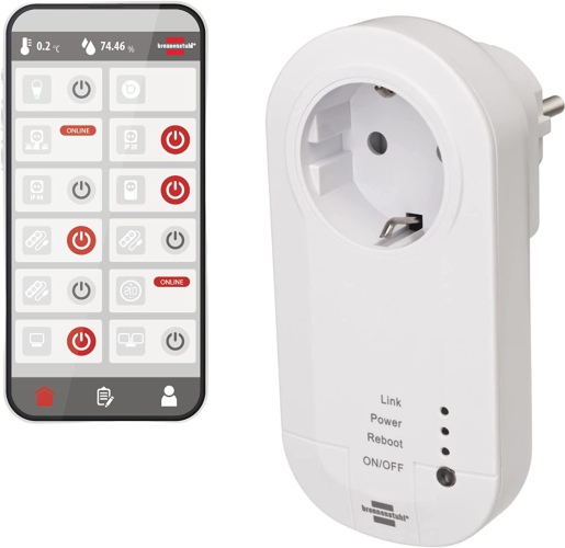 Ecost prekė po grąžinimo Brennenstuhl Connect WLAN Steckdose mit 433 MHz Sender WA 3600 LRF01 433 (W