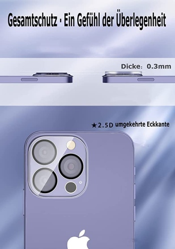 Ecost prekė po grąžinimo YOFOKO fotoaparato ekrano apsauga, suderinama su iPhone 14 Pro 6,1 colio /