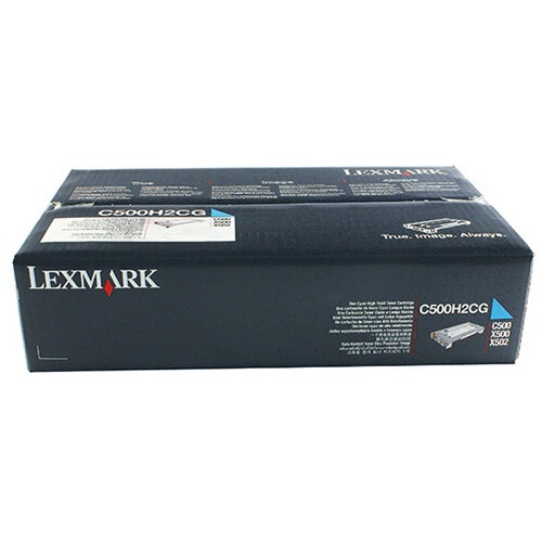 Lexmark C500 (C500H2CG), žydra kasetė