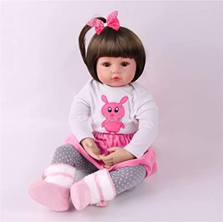 Ecost prekė po grąžinimo Anyee 60 cm Reborn Baby Girl gyvas rankų darbo minkštas silikoninis vinilo