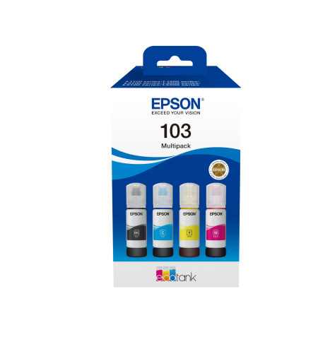 Epson 103 EcoTank (C13T00S64A) Ink Cartridge, Black, Cyan, Magenta, Yellow, Multipack 4 colours