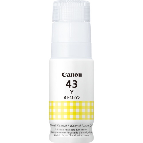 Бутылка для заправки чернил Canon GI-43Y (4689C001) для струйных принтеров, желтая, 60 мл