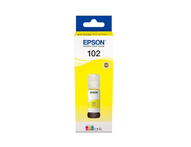 Бутылка для заправки чернил Epson 102 EcoTank (C13T03R440) для струйных принтеров, желтая