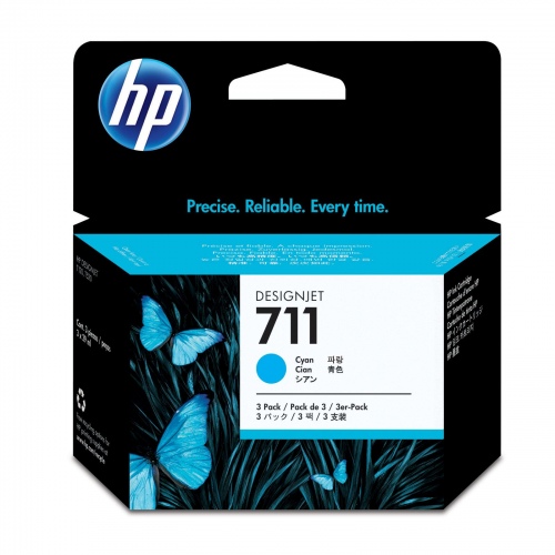 HP Ink No.711 Cyan 3-pack (CZ134A) Ink Cartridge (SPEC)