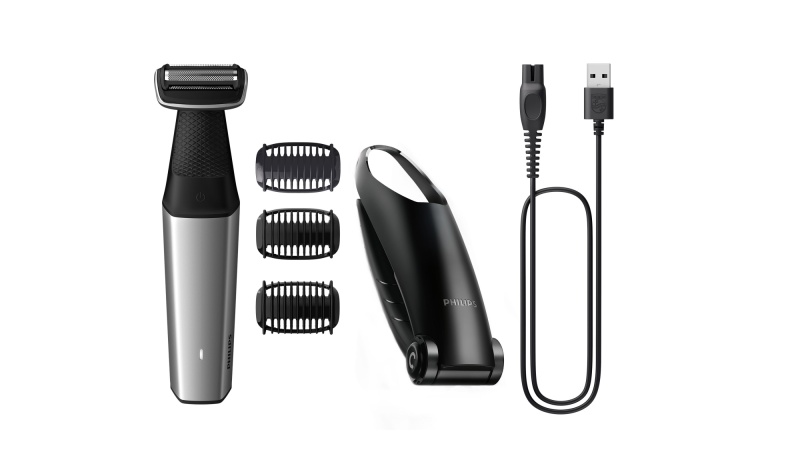 Philips Bodygroom 5000 Series BG5021/15 Kūno plaukų skustuvas / kirpimo mašinėlė, Juoda/Sidabrinė