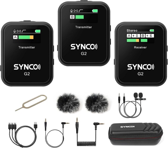 Ecost prekė po grąžinimo Micro belaidis mikrofonas, SYNCO G2(A2) Lavalier Wireless Mikrofonų sistema