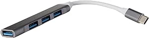 Ecost prekė po grąžinimo Ecost customer return AYCLIF Port Hub USB-C to 4 x USB-A 3.0, Gray