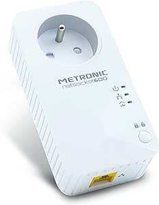 Ecost prekė po grąžinimo Prise CPL netsocket 600 MB/s avec 1 Port Fast Ethernet 100 MB/s et Prise gi