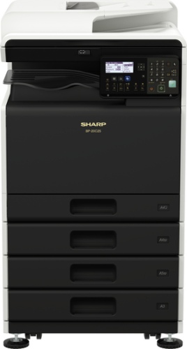 Цветной МФУ Sharp BP-20C25, лазерный принтер формата A3, 25 стр/мин, гигабитная локальная сеть
