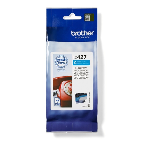 Brother LC427C Ink Cartridge, Cyan (1500 pages)