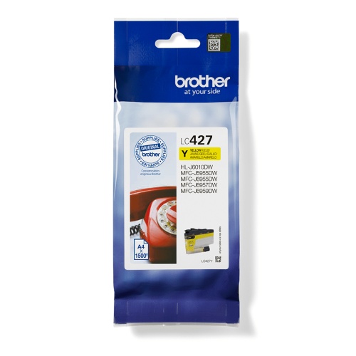 Brother LC427Y Ink Cartridge, Yellow (1500 pages)
