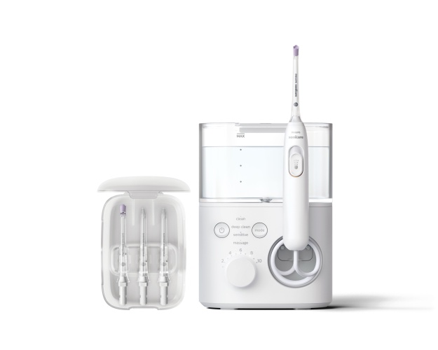 Philips Sonicare Power Flosser 7000 Series HX3911/40 Burnos irigatorius, Balta