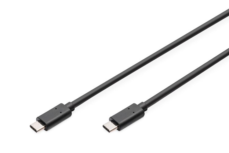 Digitus AK-300138-030-S USB-C Kabelis, USB-C 2.0 Male į USB-C 2.0 Male, 3 m, Juoda
