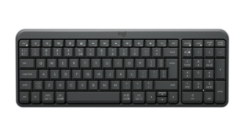 Logitech K250 Compact Belaidė klaviatūra, Bluetooth, US Int, Graphite