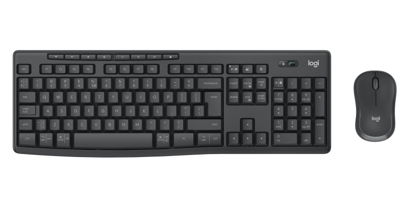 Logitech MK370 Combo for Business Belaidė klaviatūra + Pelė, RF Wireless+Bluetooth, US Int, Graphite