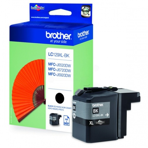 Brother LC129XL (LC129XLBK) Ink Cartridge, Black (2400 pages)