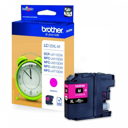 Brother LC125XL (LC125XLM) Ink Cartridge, Magenta