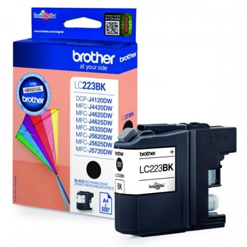 Brother LC223 (LC223BK) Ink Cartridge, Black (550 psl)