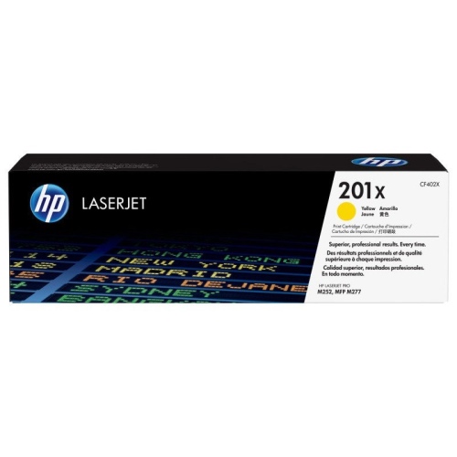 HP Cartridge No.201X Yellow HC 2,3k (CF402X) For laser printers, 2300 pages. (SPEC)