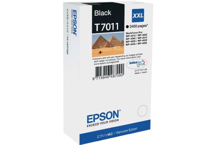 Epson XXL (C13T70114010), juoda kasetė