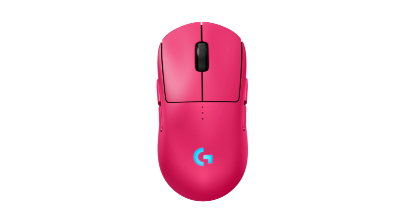 Logitech G Pro 2 Lightspeed Belaidė žaidimų pelė RF Wireless 44000 DPI, Magenta