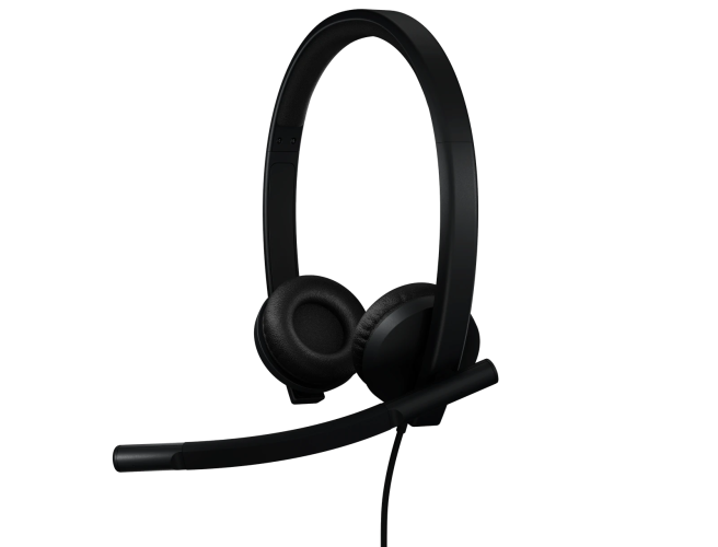 Logitech H570e Stereo MS Teams Laidinės ausinės USB-A, Juoda