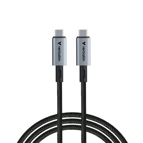 Verbatim 31847 Sync & Charge Kabelis USB-C į USB-C 240W 40Gbps 120cm, Pilka/Juoda