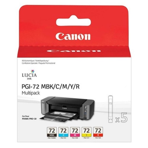 Canon PGI-72 (6402B009) Ink Cartridge Multipack, Cyan, Magenta, Matte black, Red, Yellow